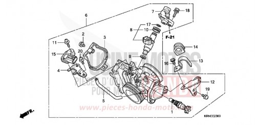 THROTTLE BODY CRF250RA de 2010